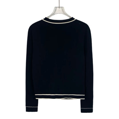 Gucci Black G-Embroidered Knit Cardigan