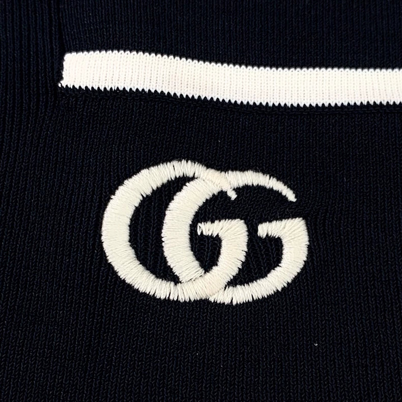 Gucci Black G-Embroidered Knit Cardigan