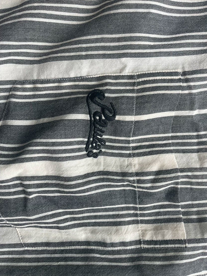 LOEWE Paula's Series Men's Gray Striped Shirt-yf