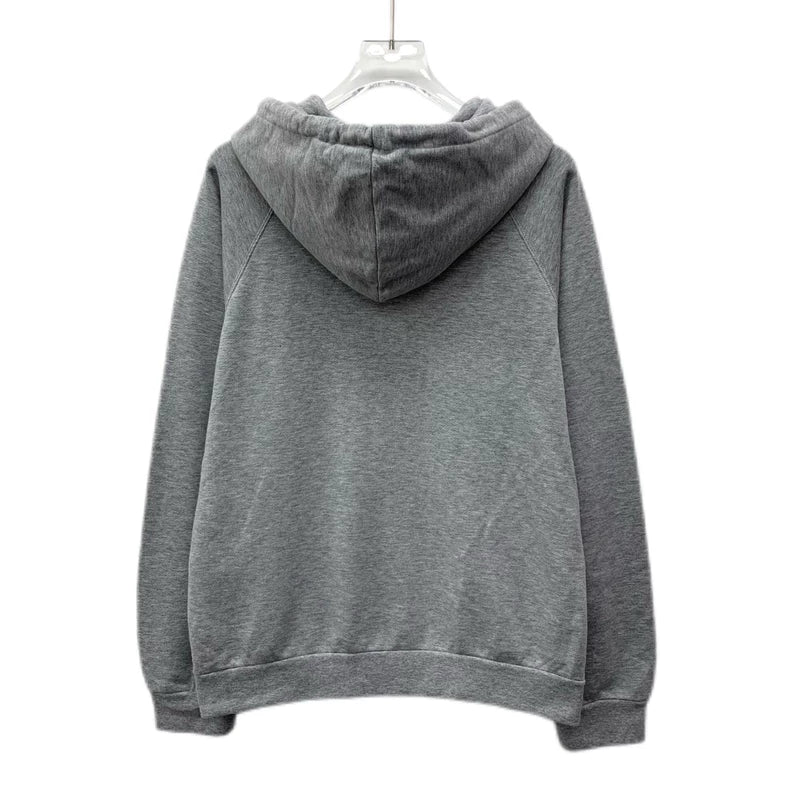 Celine Gray Hooded Sweatshirt with Logo
