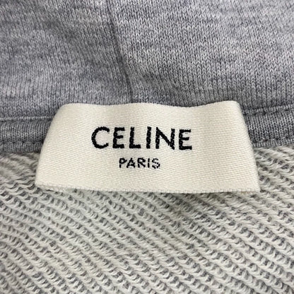 Celine Gray Hooded Sweatshirt with Logo