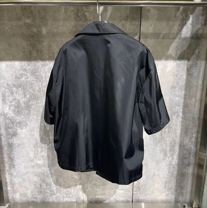 Prada Black Acetate Men's Outerwear Jacket