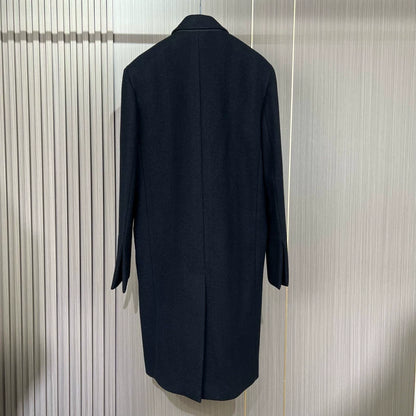 Bottega Veneta Black Wool Long Coat