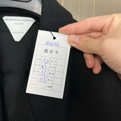 Bottega Veneta Black Wool Long Coat