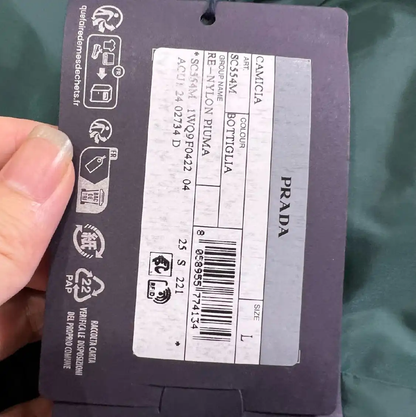 Prada Men's Green Lightweight Outer Jacket