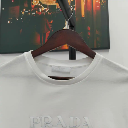 Prada White Cotton Short Sleeve T-Shirt