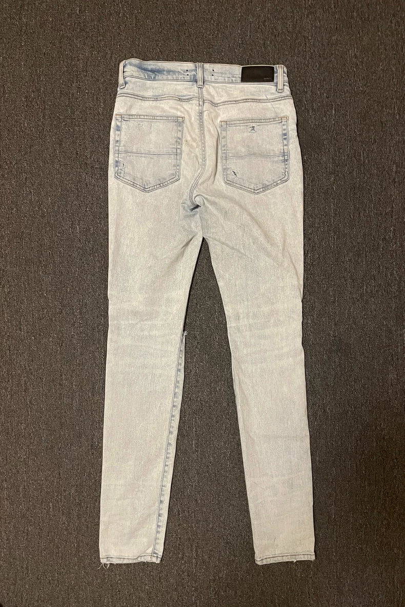 Amiri Distressed High-Stretch Denim Jeans-yf