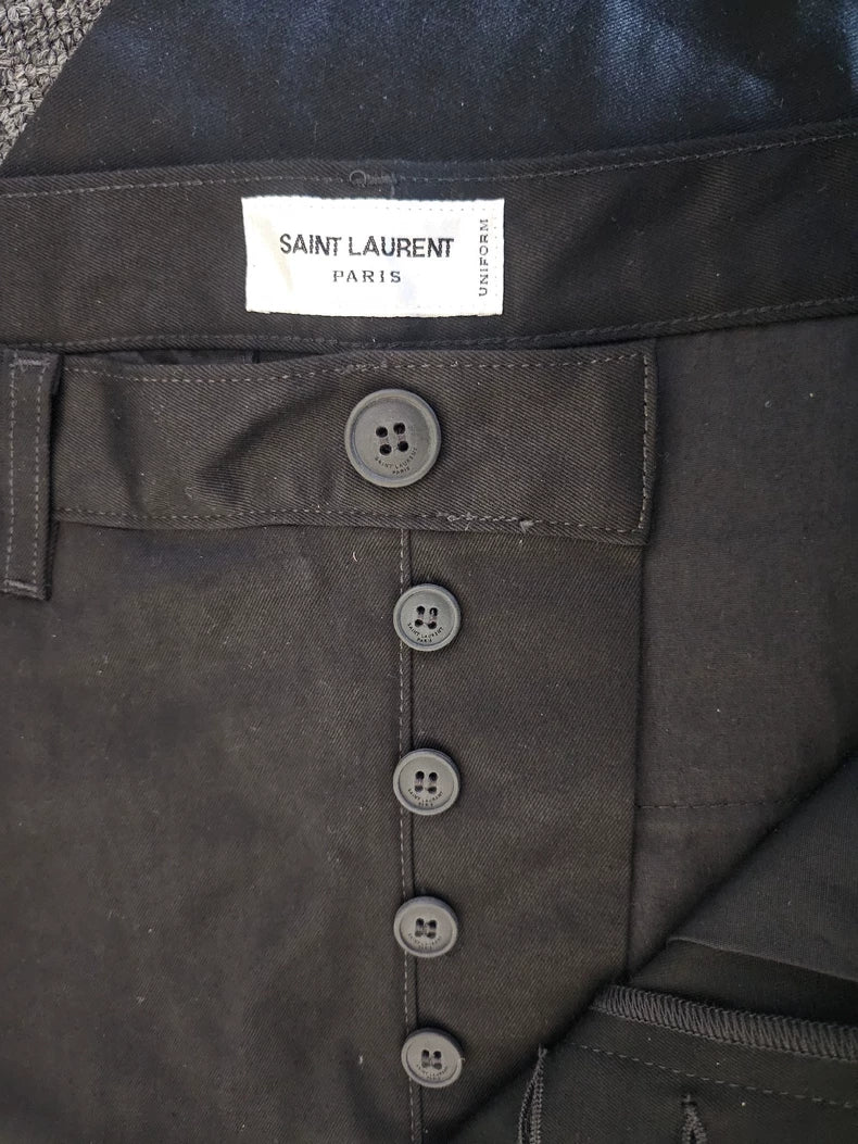 Saint Laurent Black Casual Pants-yf