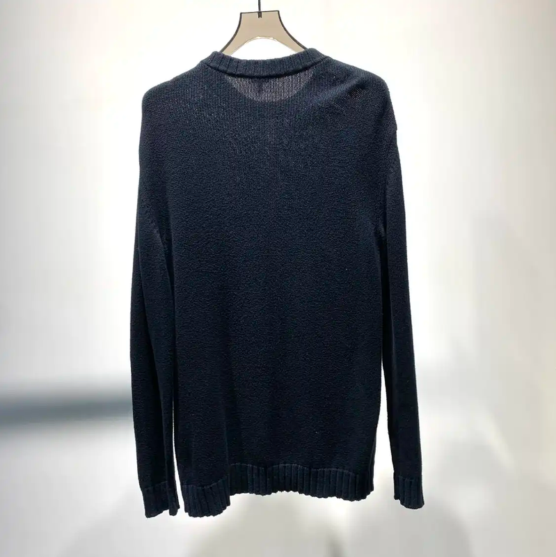 Loewe Black Cotton Knit Sweater for Men 0089