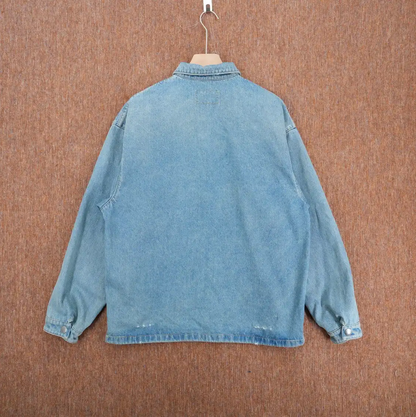 Prada Blue Denim Logo Men's Jacket