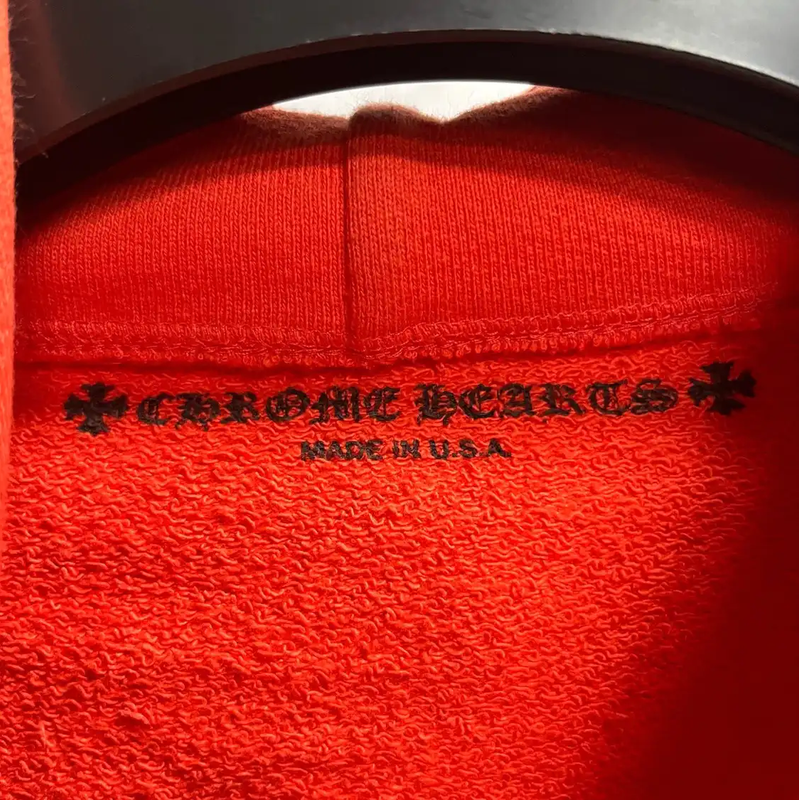 Chrome Hearts Red Cotton Hoodie for Men 0089