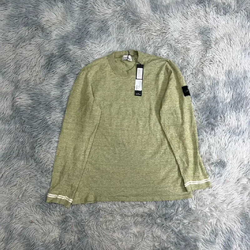 Stone Island Light Yellow Knit Sweater for Men 0089