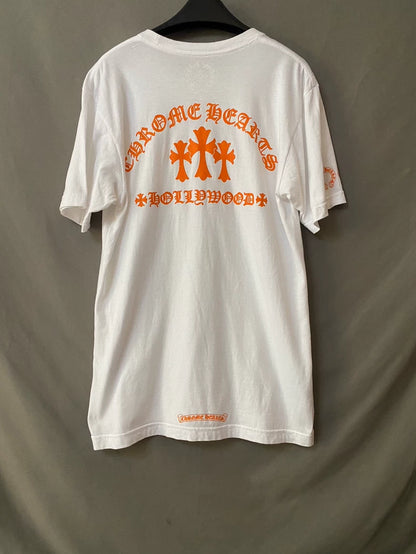 Chrome Hearts White Cross Print Short Sleeve Tee-yf
