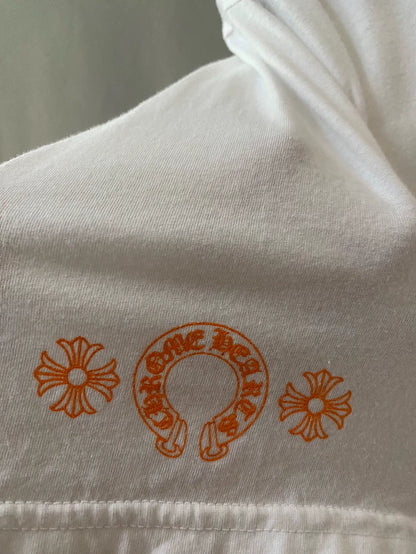 Chrome Hearts White Cross Print Short Sleeve Tee-yf