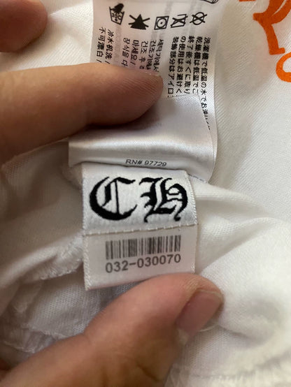 Chrome Hearts White Cross Print Short Sleeve Tee-yf