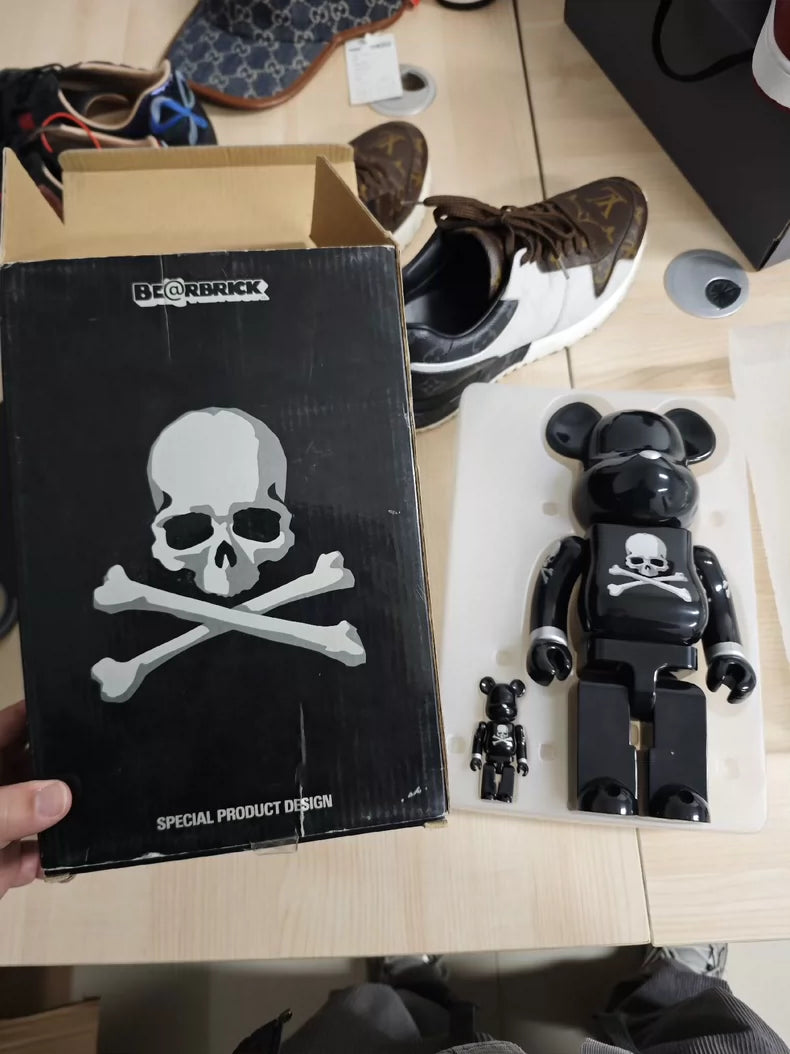 Bearbrick MMJ Skull Black White