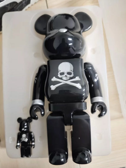 Bearbrick MMJ Skull Black White
