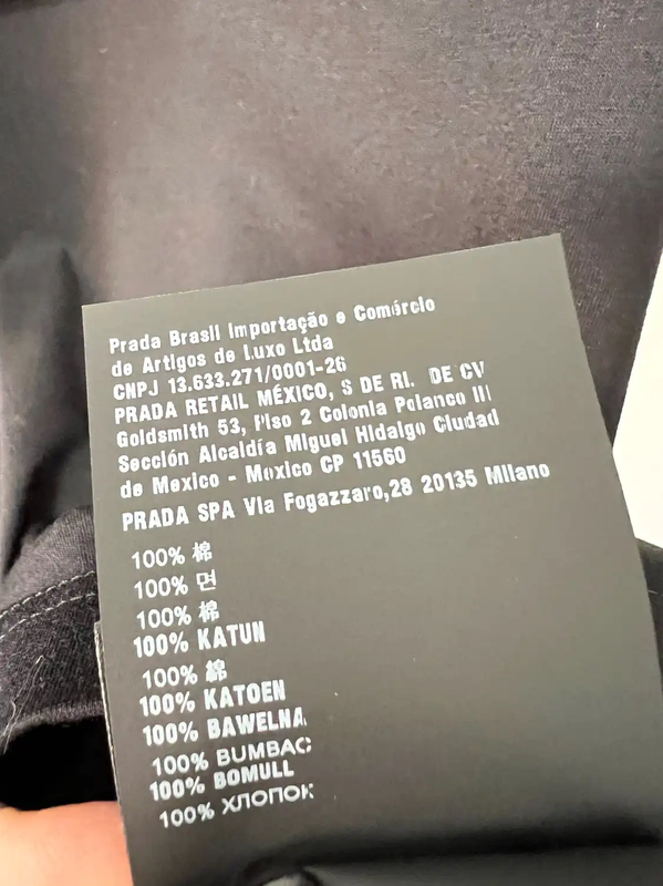 Prada Black Cotton Men's T-Shirt XL