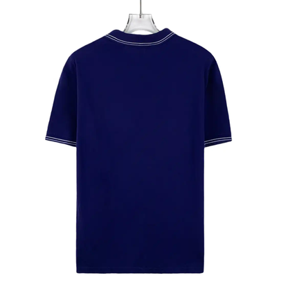 Prada Men's Cotton Polo Shirt in Deep Blue