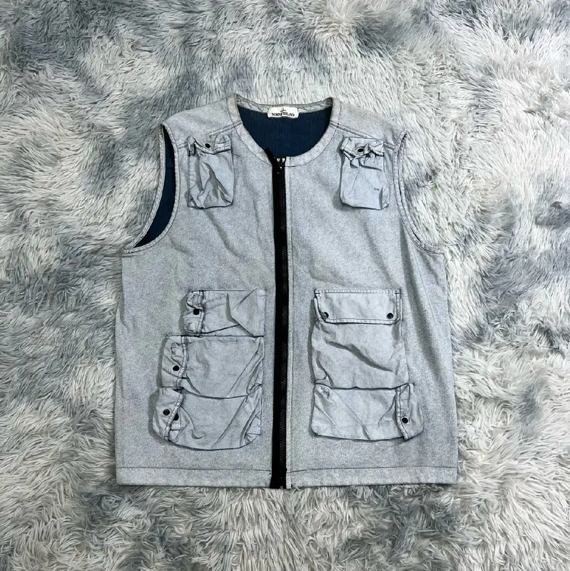 Stone Island Light Blue Men's Casual Vest 0089