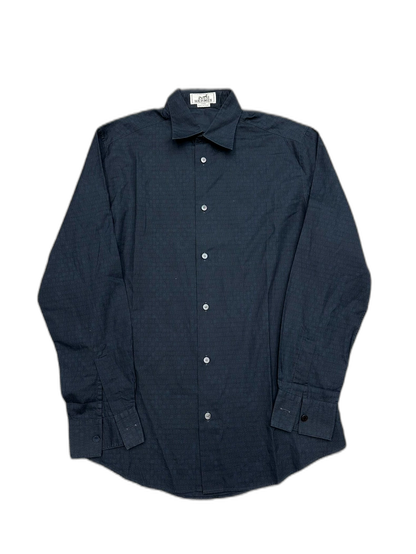 Hermes Pig Nose Button Long Sleeve Shirt