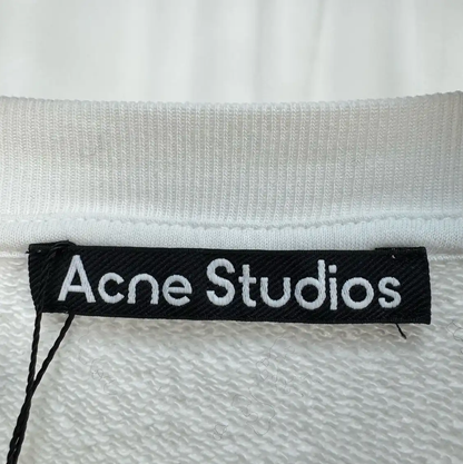 Acne Studios White Cotton Logo Sweatshirt