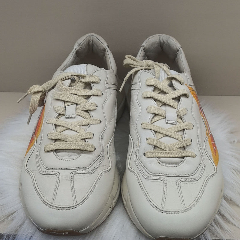 Gucci Rhyton Low-top Sneakers in White and Orange 0079