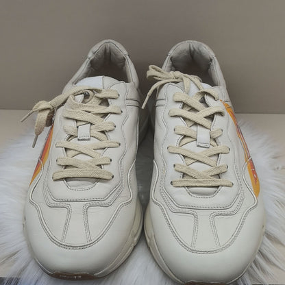 Gucci Rhyton Low-top Sneakers in White and Orange 0079