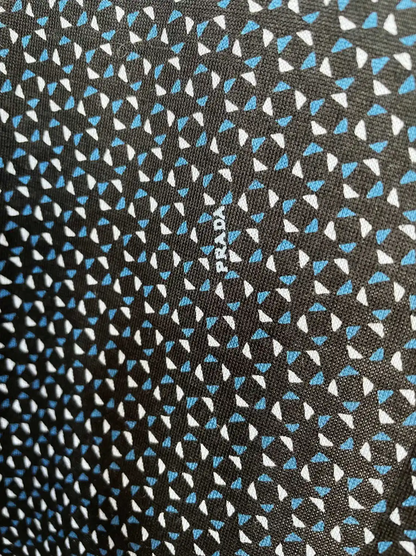 Prada Men's Navy Cotton Checkered Polo Shirt