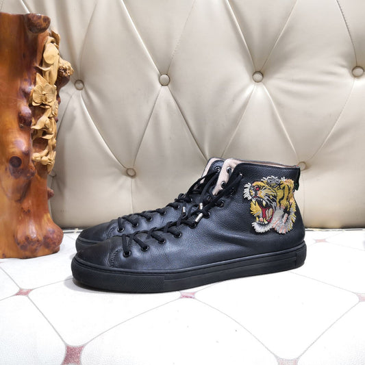 Gucci Black Tiger Head High-Top Sneakers 0079