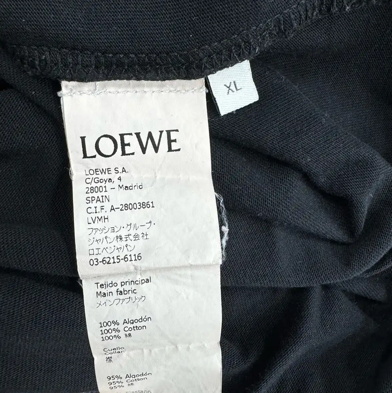 Loewe Black Cotton Blend Men's T-Shirt 0089