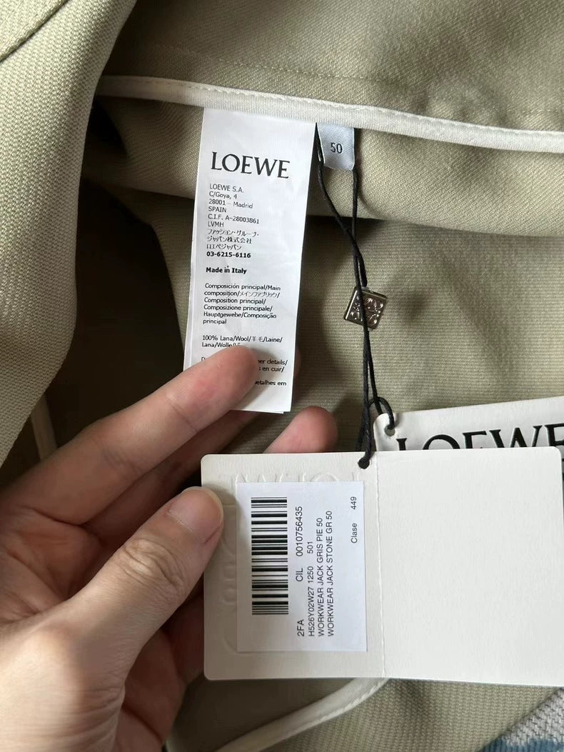 Loewe Khaki Collar Button Jacket
