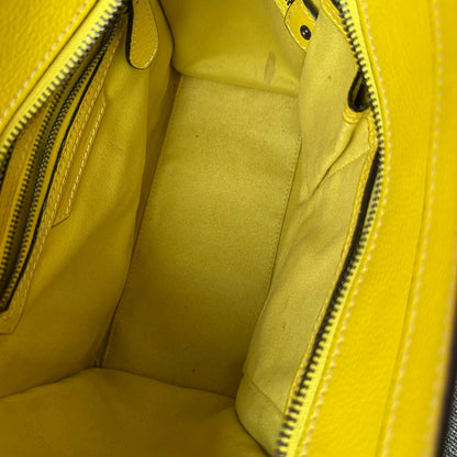 CELINE Luggage Mini Yellow Leather Handbag