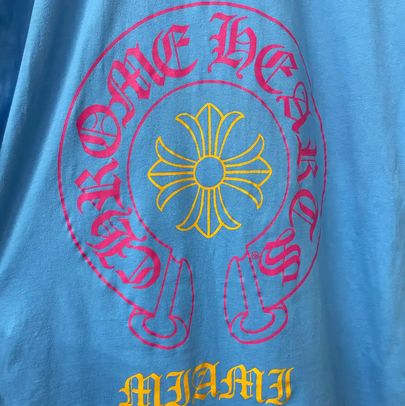 Chrome Hearts Summer Blue Cotton T-Shirt 0089