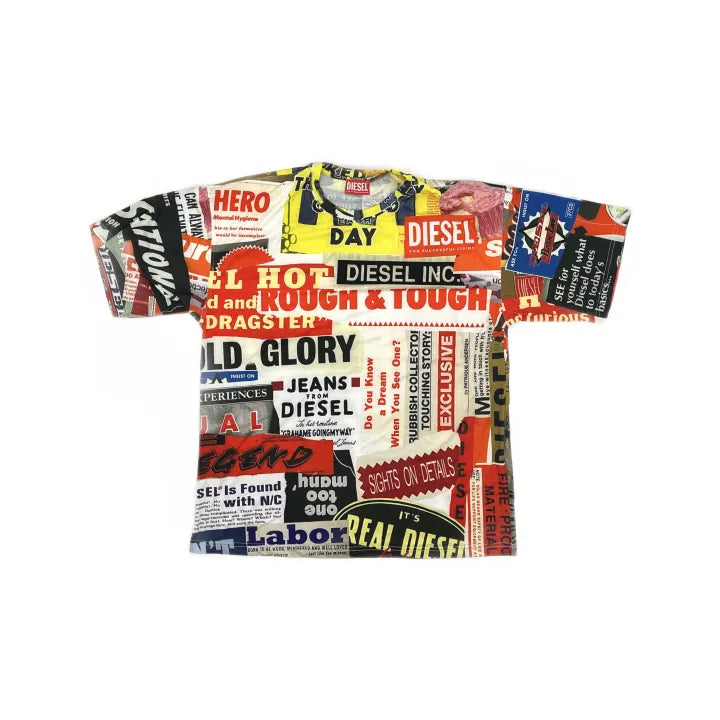 Diesel Multicolor Graphic Print T-Shirt 0079