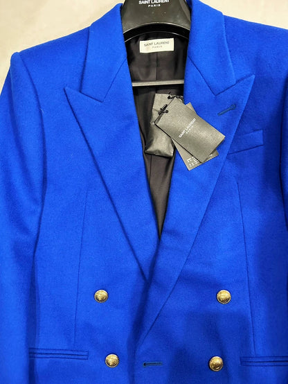 Saint Laurent Double-Breasted Wool Suit Jacket