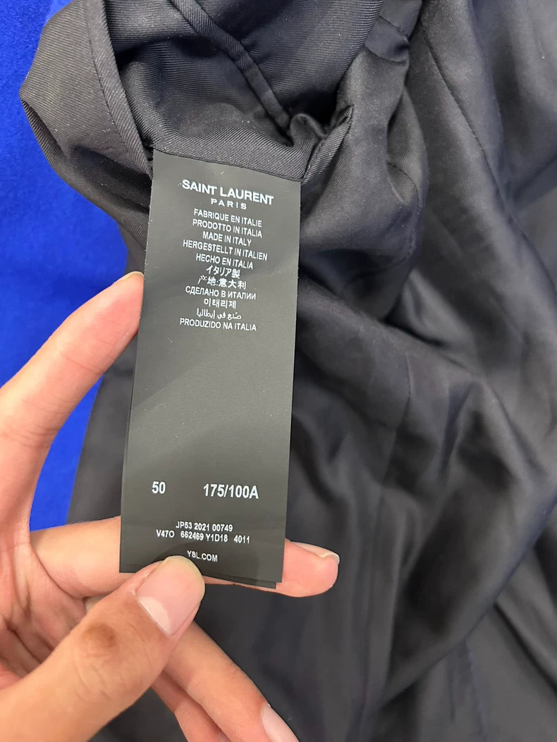 Saint Laurent Double-Breasted Wool Suit Jacket