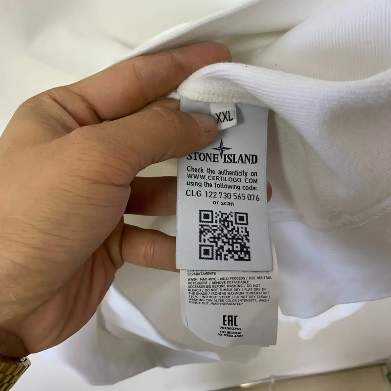 Stone Island White Cotton Sweatshirt for Men 0089