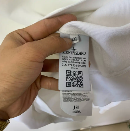 Stone Island White Cotton Sweatshirt for Men 0089