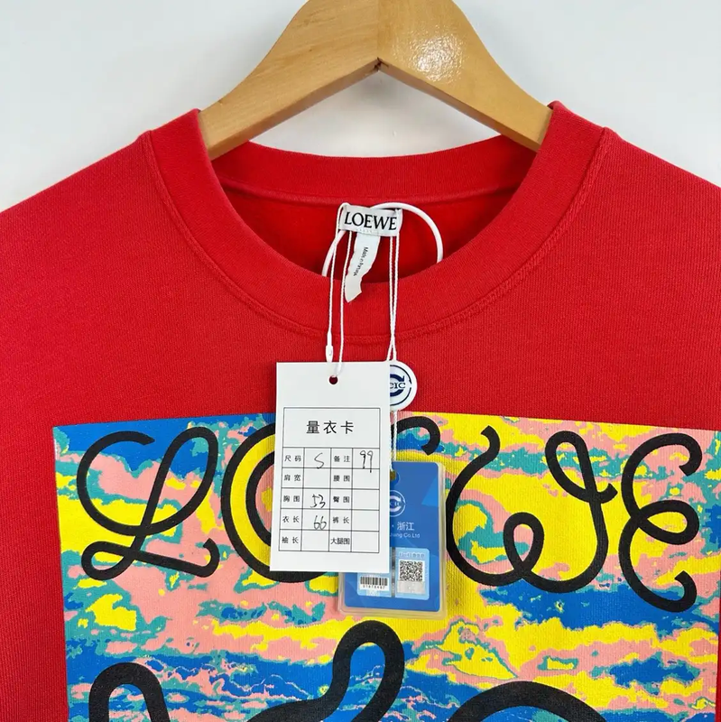 Loewe Red Cotton Men's Sweatshirt 0089