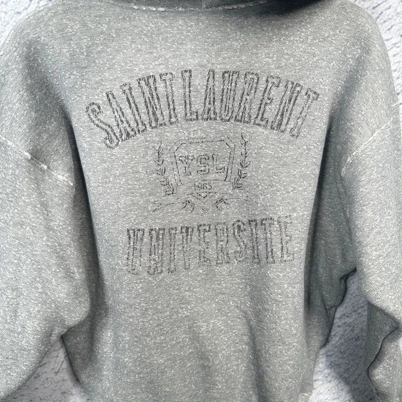 Saint Laurent Gray Hooded Sweatshirt