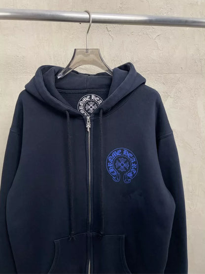 Black Chrome Hearts Hoodie with Floral Design