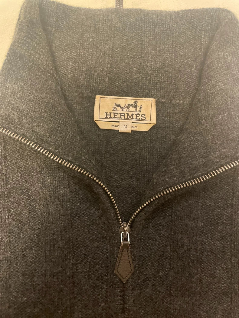 Elegant Hermes High-Neck Cashmere Sweater