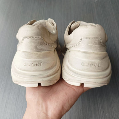 Gucci Rhyton Leather Low-top Sneakers with Lips Print 0079