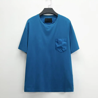 Prada Men's Logo T-Shirt in Blue