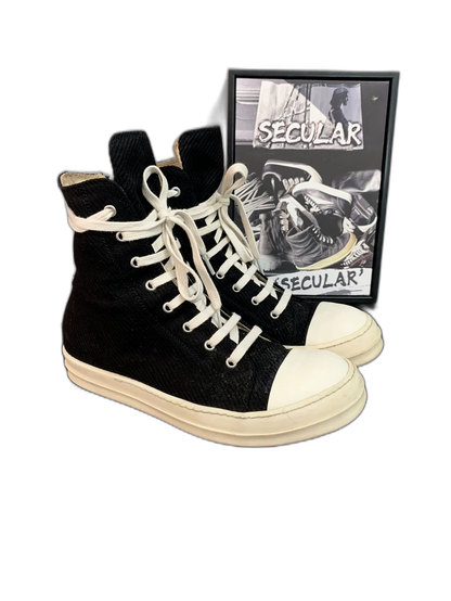 Rick Owens Classic High-Top Canvas Sneakers-yf