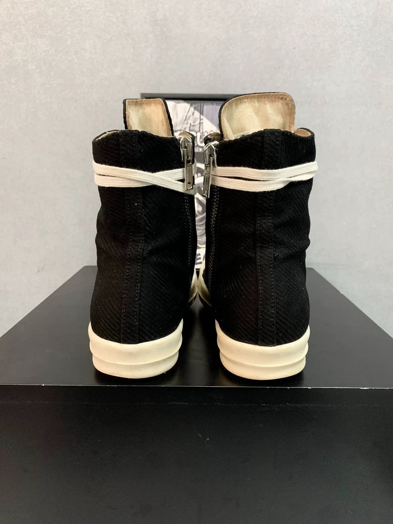Rick Owens Classic High-Top Canvas Sneakers-yf