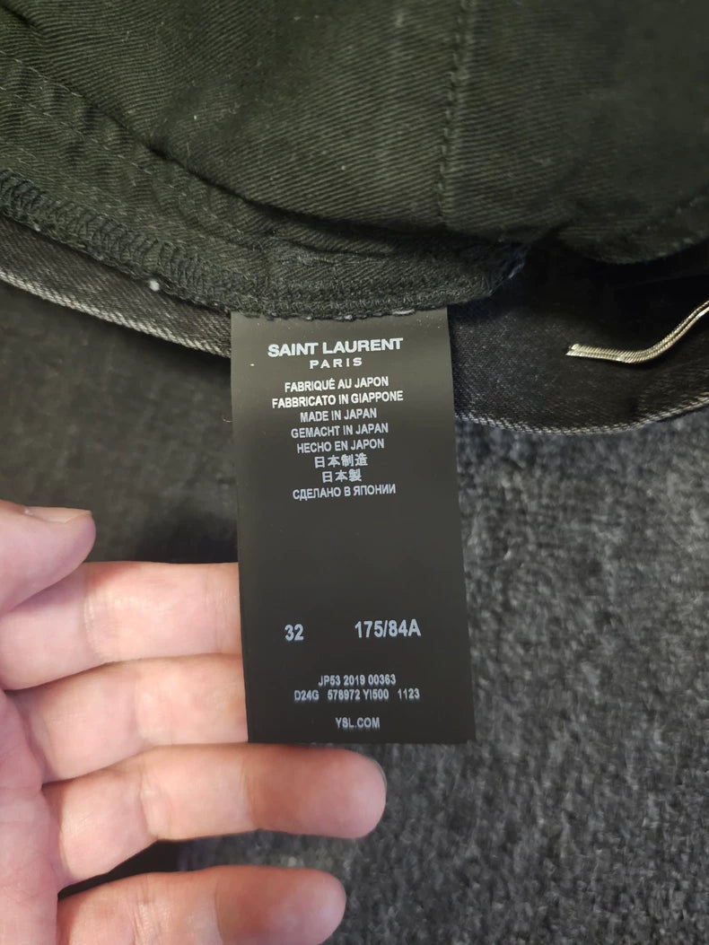 Saint Laurent D02 Black Denim Jeans-yf