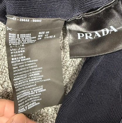 Prada Men's Blue Cotton Blend Jacket
