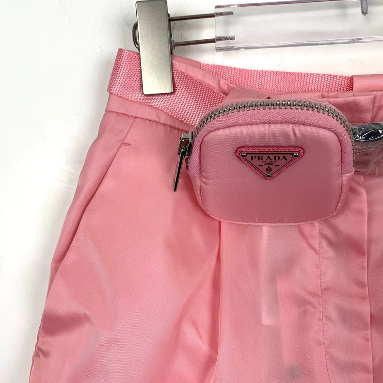 Prada Pink Fanny Pack Casual Shorts